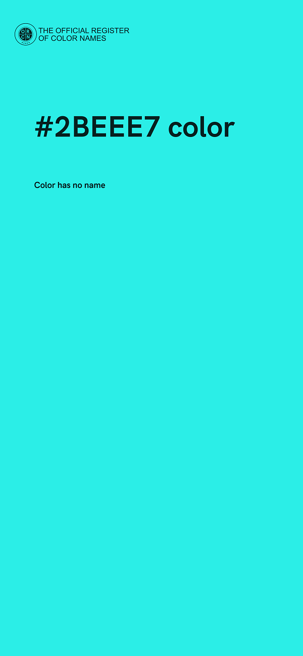 #2BEEE7 color image