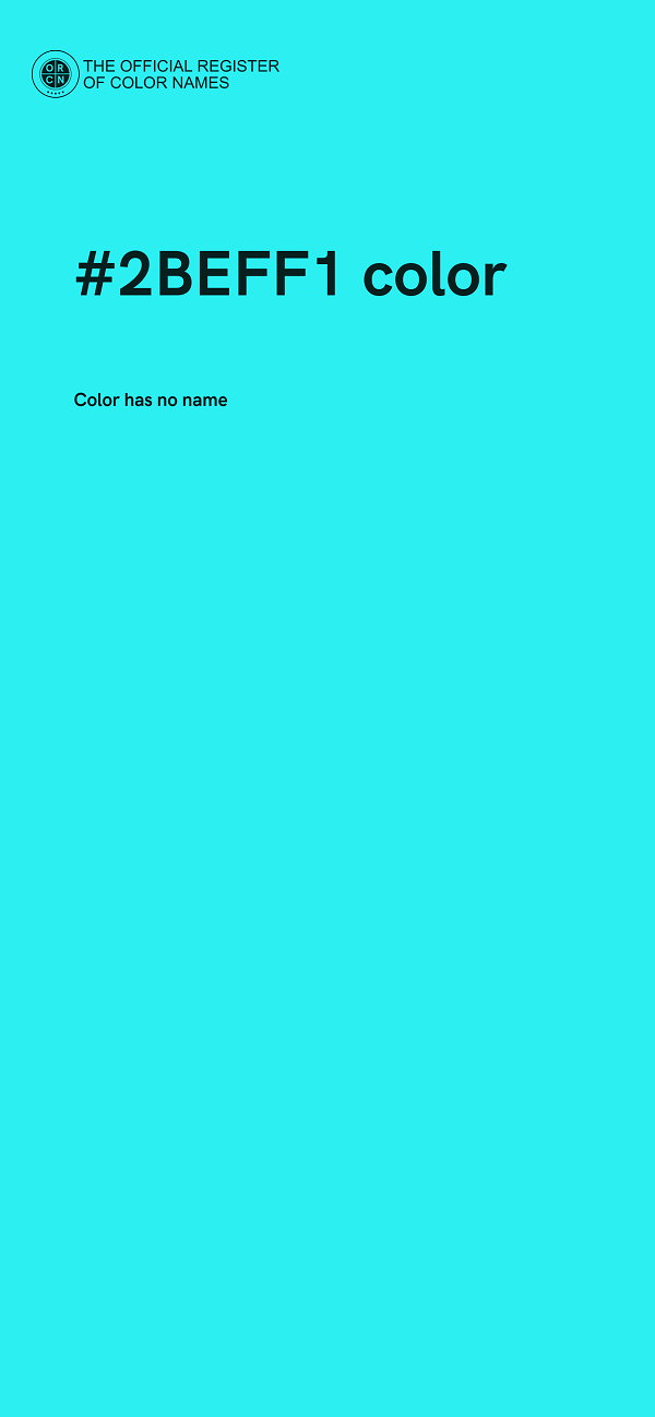 #2BEFF1 color image