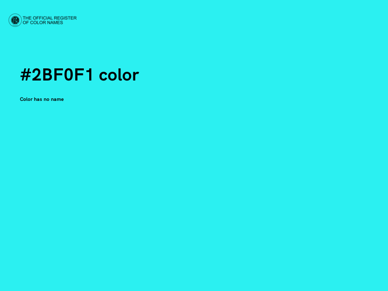 #2BF0F1 color image