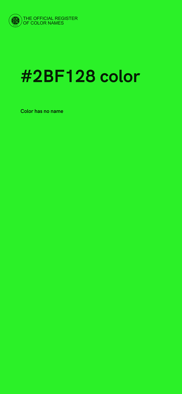 #2BF128 color image