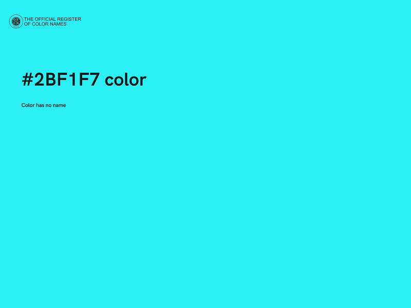 #2BF1F7 color image