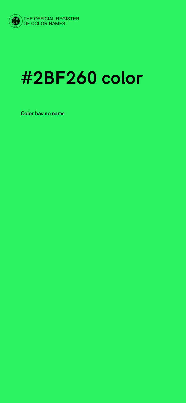 #2BF260 color image