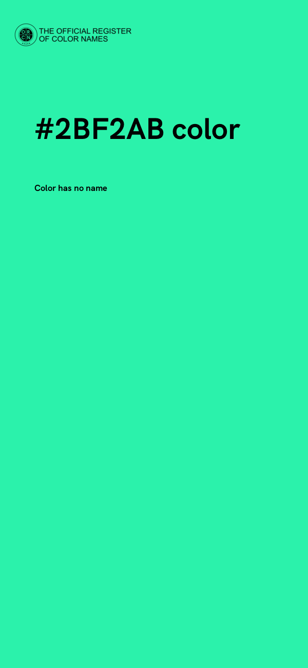 #2BF2AB color image