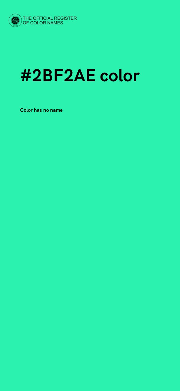 #2BF2AE color image