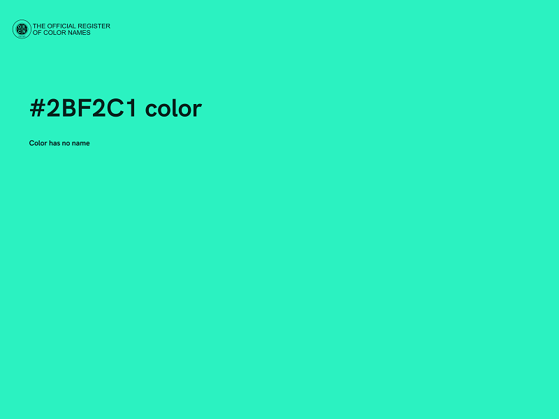 #2BF2C1 color image