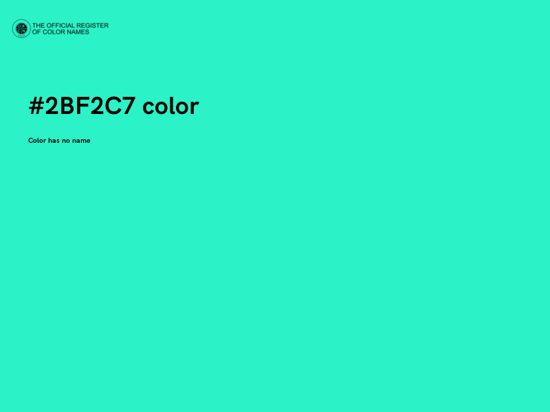 #2BF2C7 color image