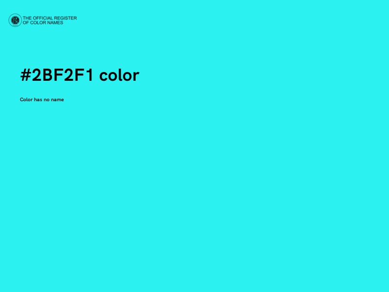 #2BF2F1 color image