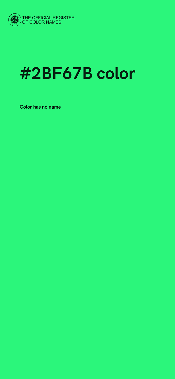 #2BF67B color image