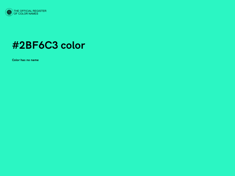 #2BF6C3 color image