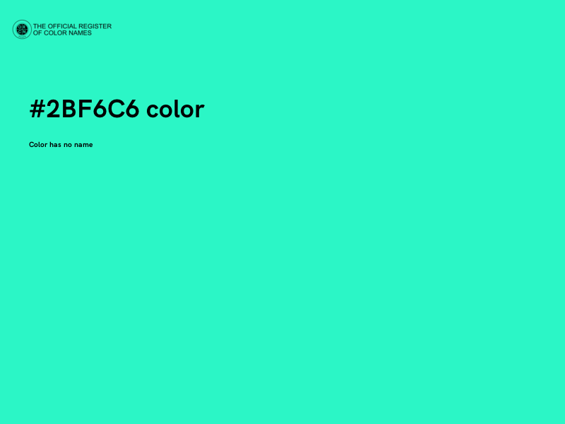 #2BF6C6 color image