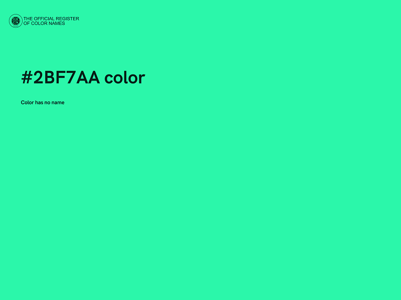 #2BF7AA color image