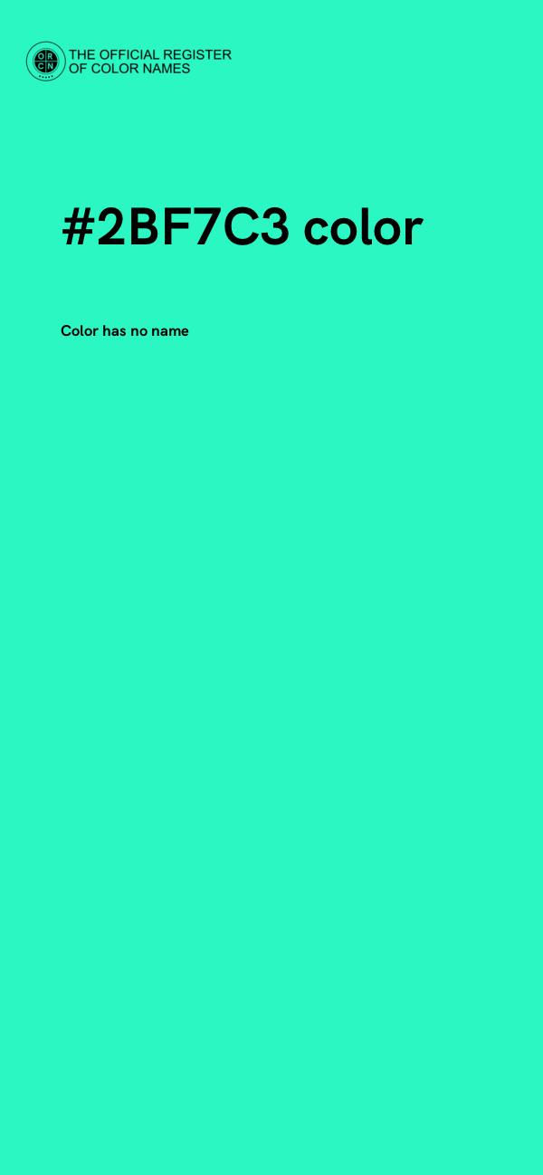 #2BF7C3 color image