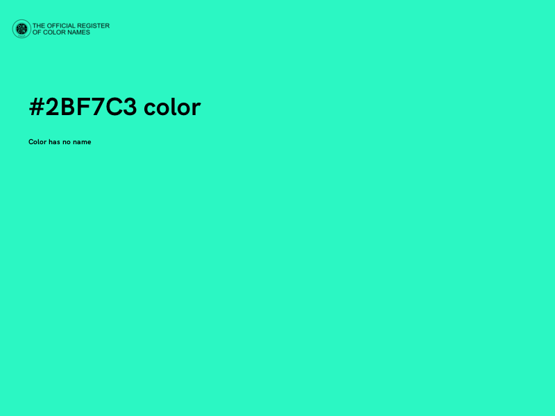 #2BF7C3 color image
