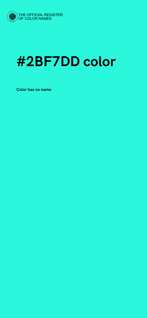 #2BF7DD color image