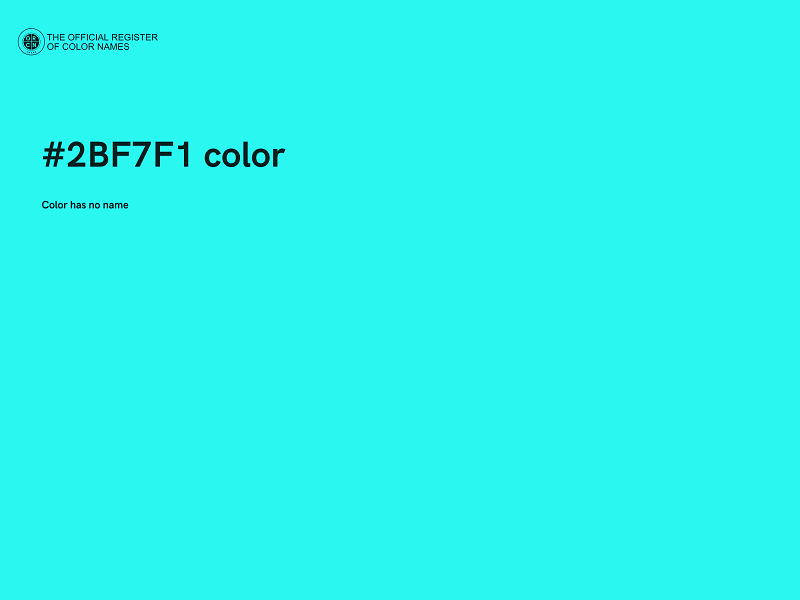 #2BF7F1 color image