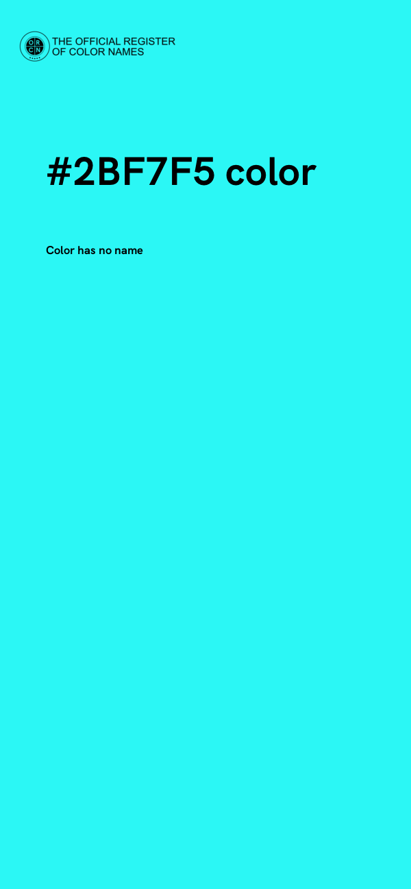 #2BF7F5 color image