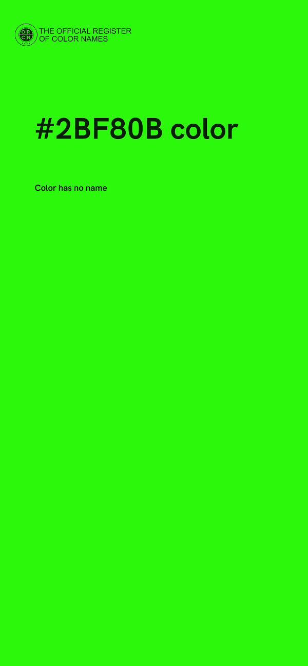 #2BF80B color image