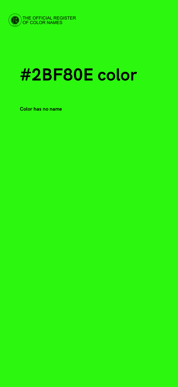 #2BF80E color image
