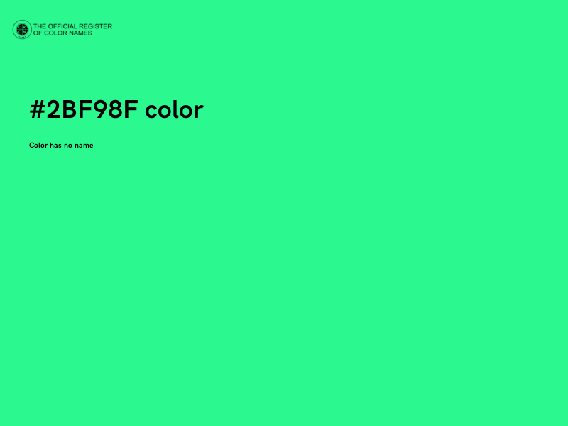 #2BF98F color image