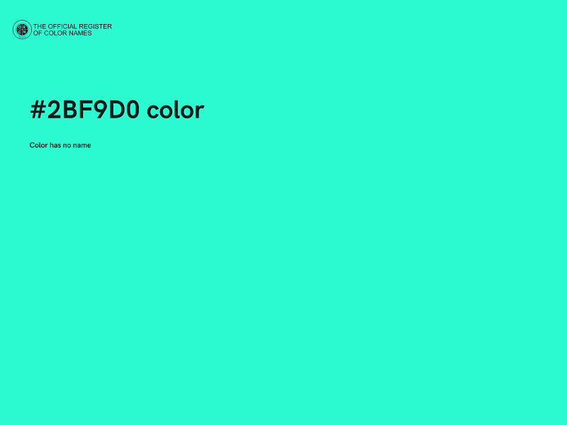 #2BF9D0 color image