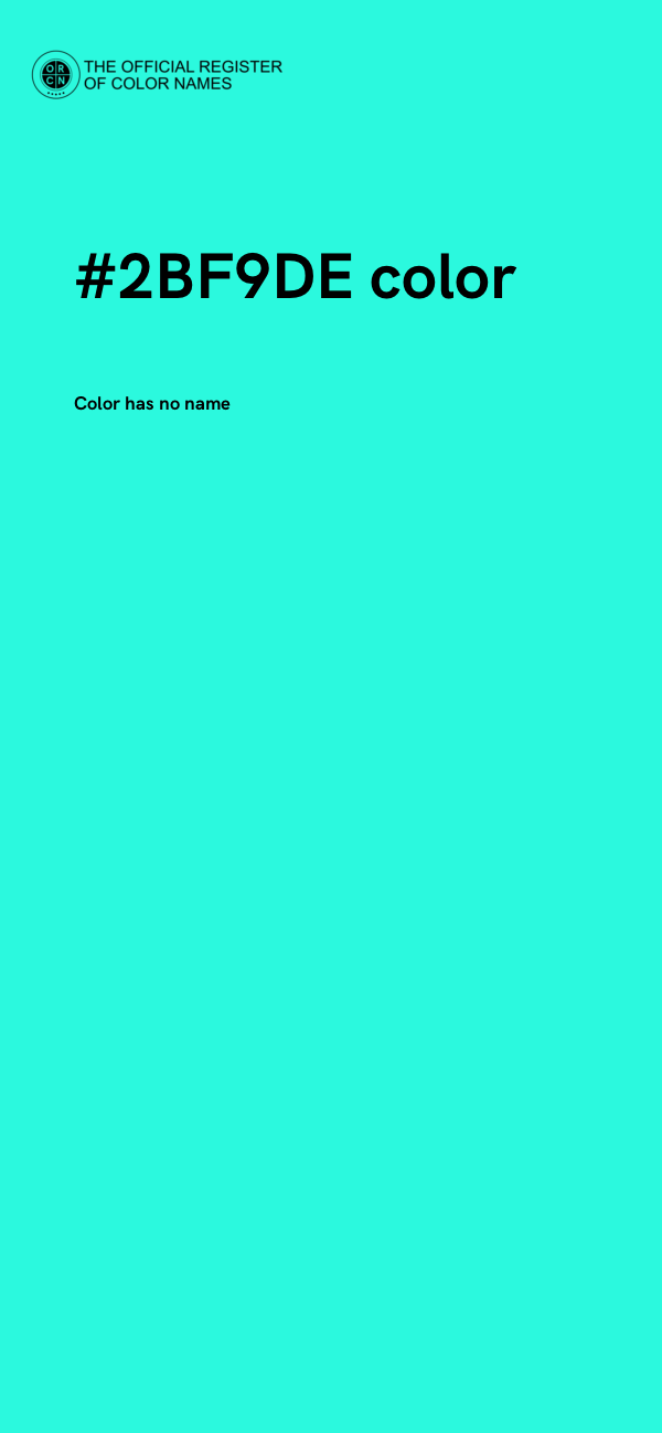 #2BF9DE color image