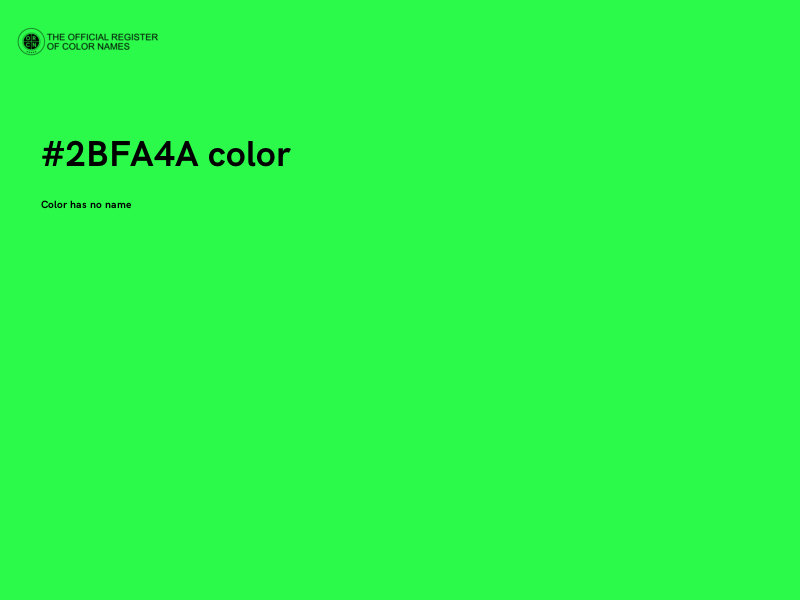 #2BFA4A color image