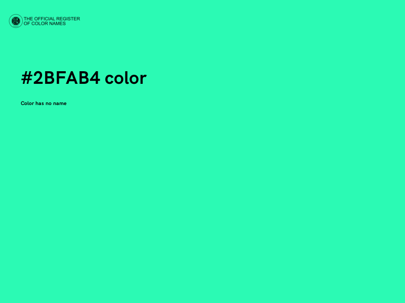 #2BFAB4 color image