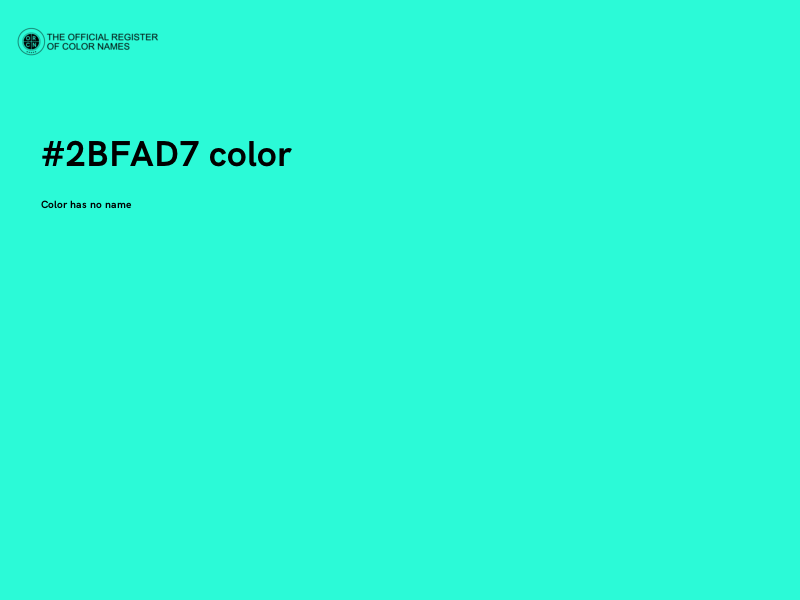 #2BFAD7 color image