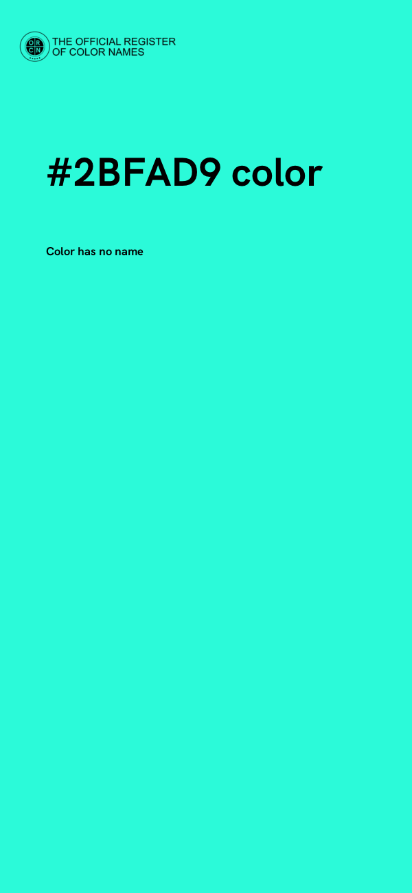 #2BFAD9 color image