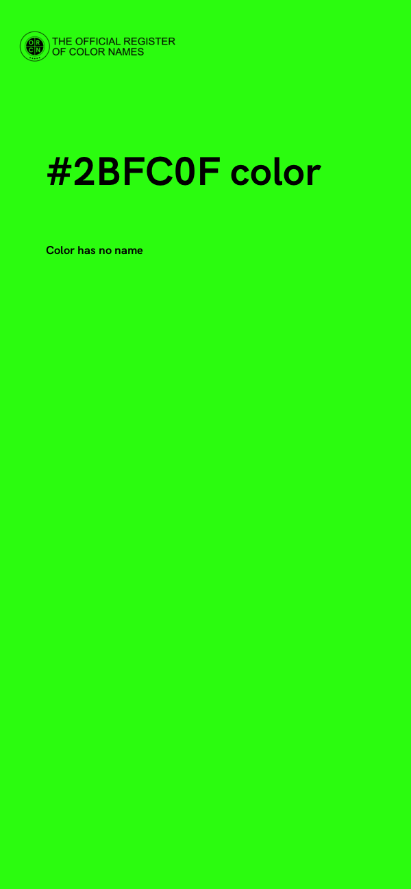 #2BFC0F color image