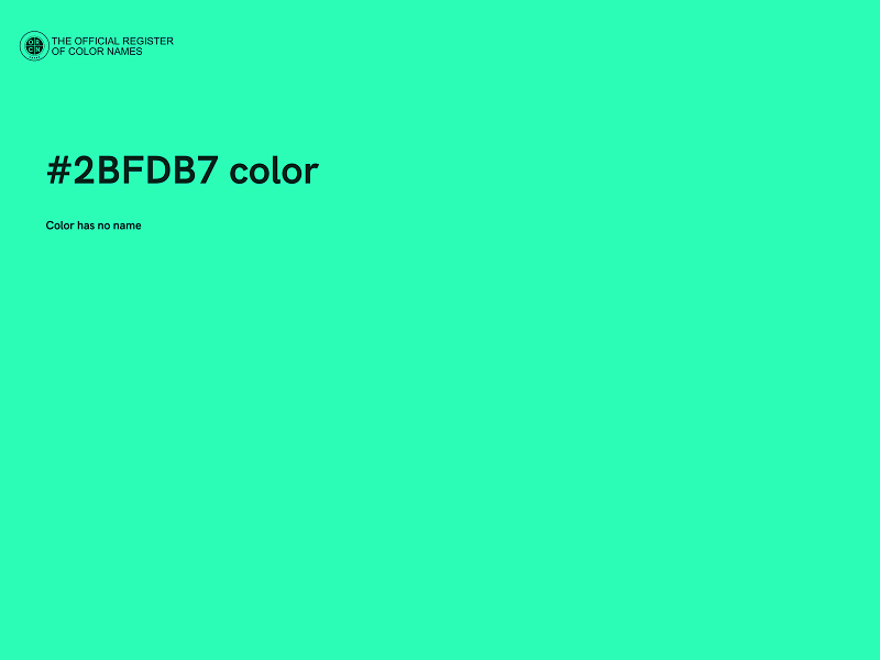 #2BFDB7 color image