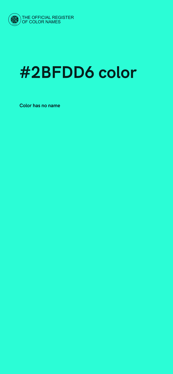 #2BFDD6 color image