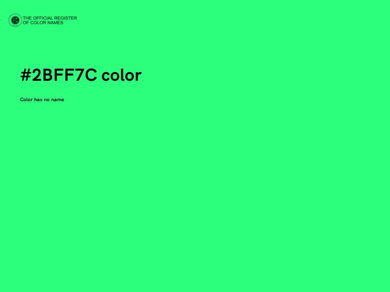 #2BFF7C color image