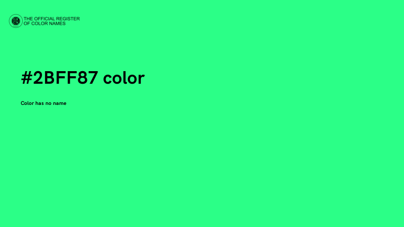 #2BFF87 color image