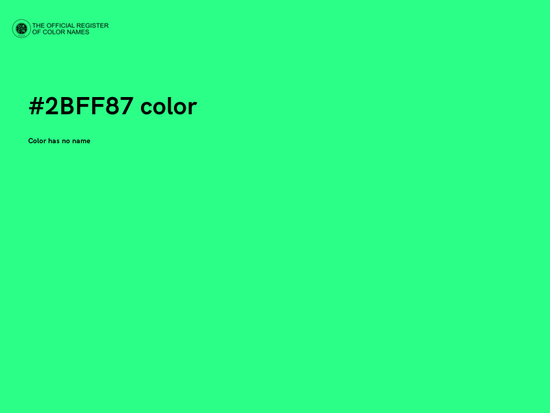 #2BFF87 color image