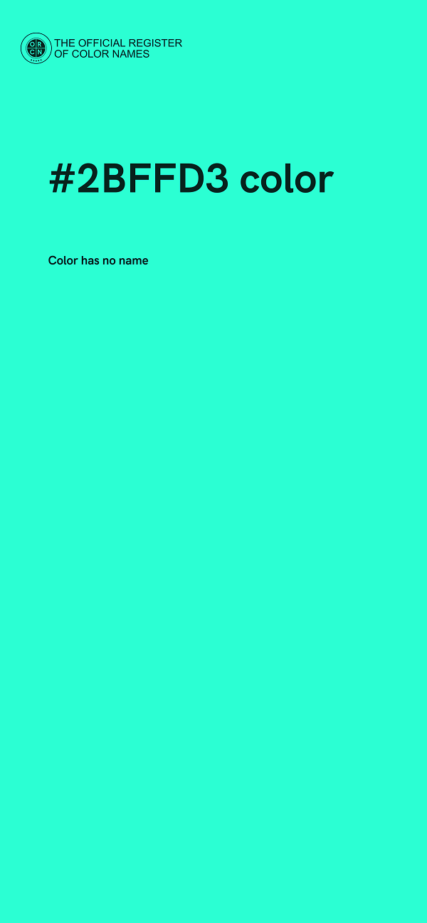 #2BFFD3 color image