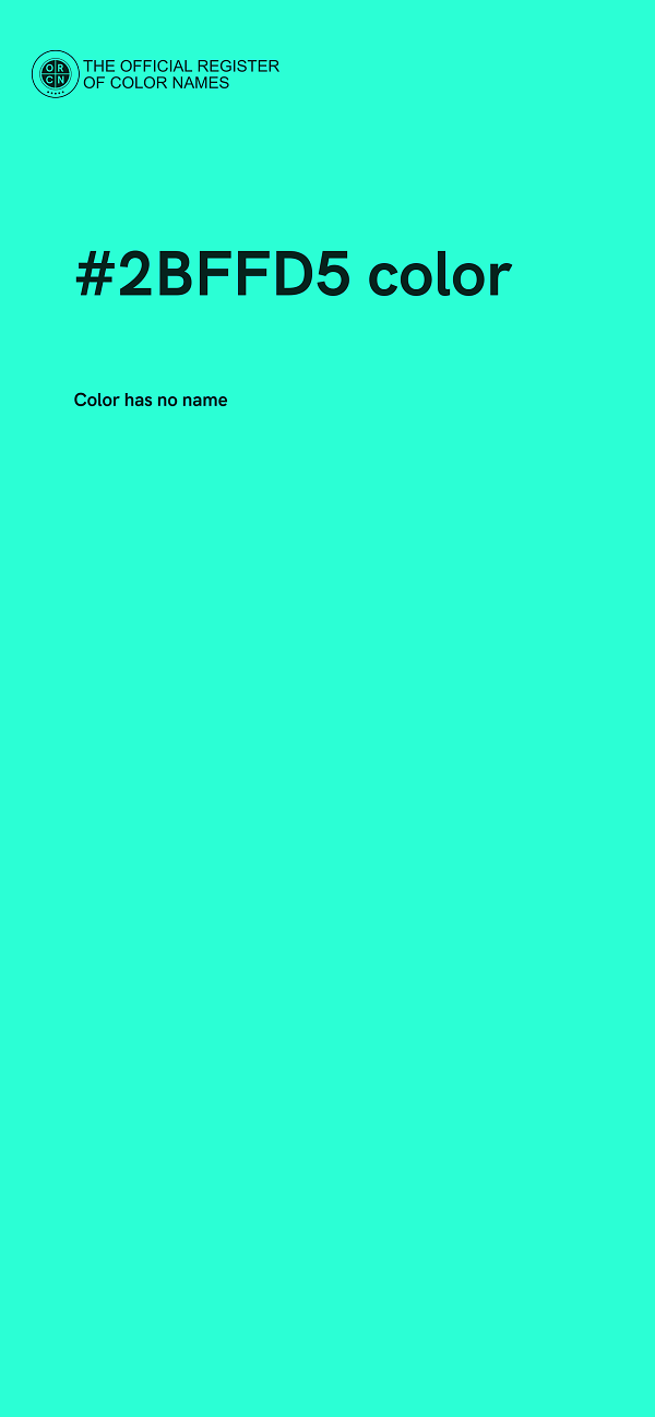 #2BFFD5 color image