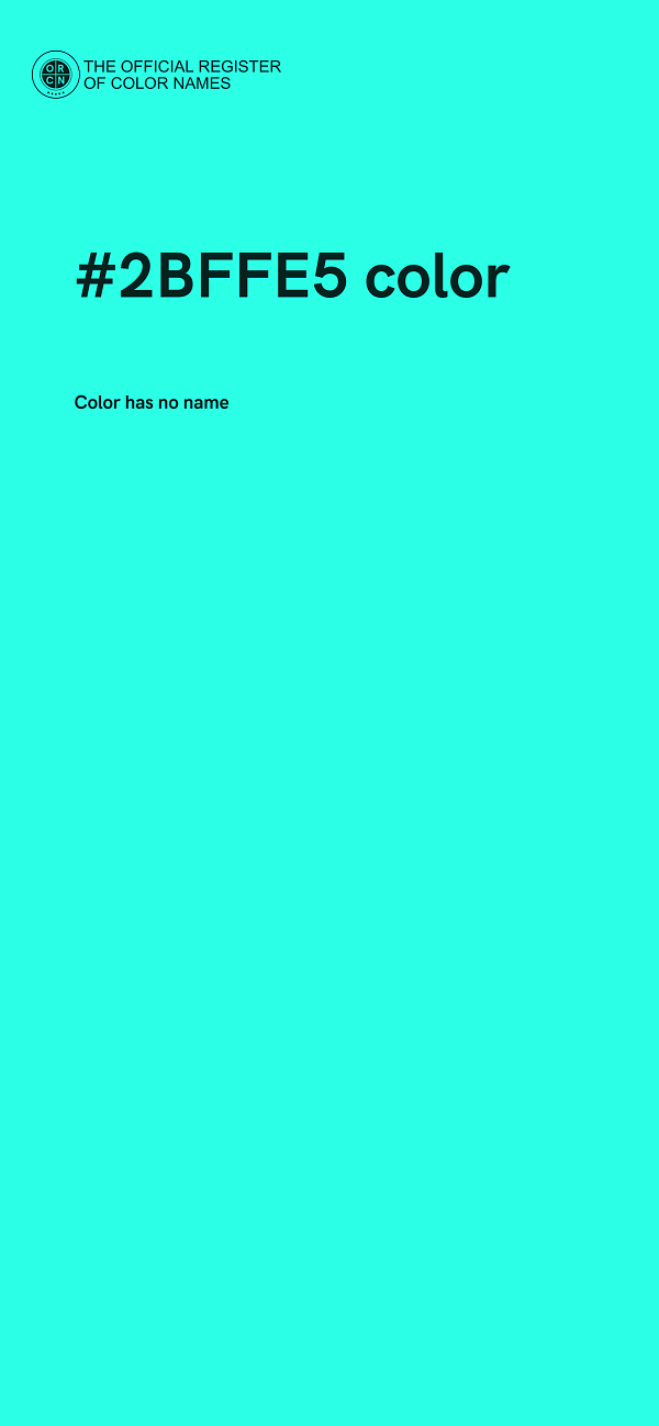 #2BFFE5 color image