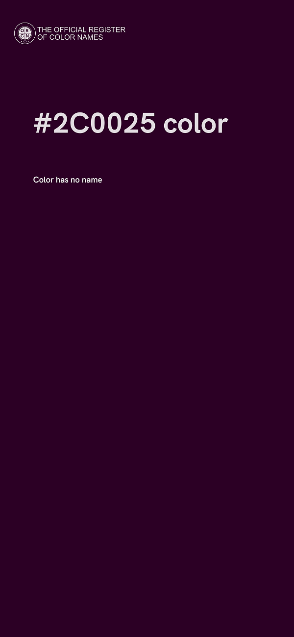 #2C0025 color image