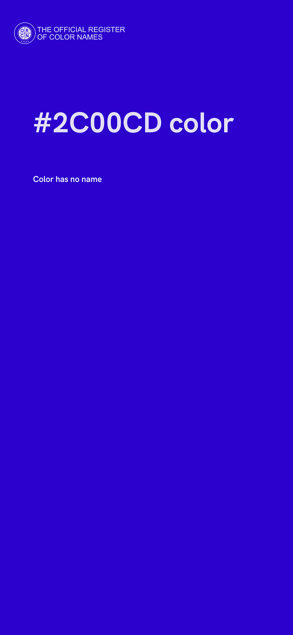 #2C00CD color image
