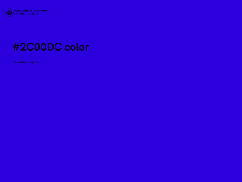 #2C00DC color image