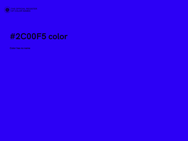 #2C00F5 color image