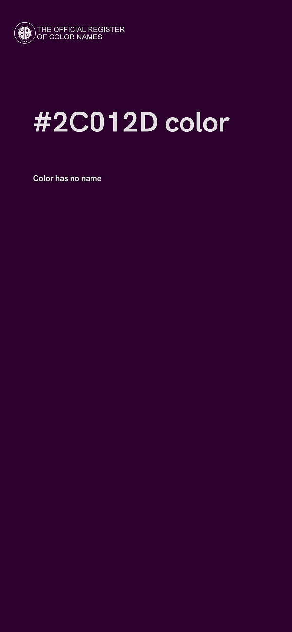 #2C012D color image