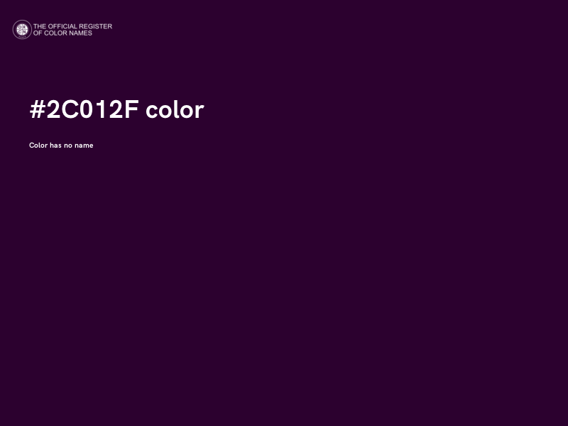 #2C012F color image