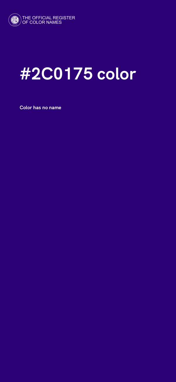 #2C0175 color image