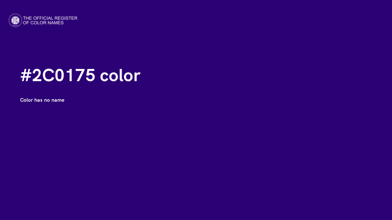 #2C0175 color image
