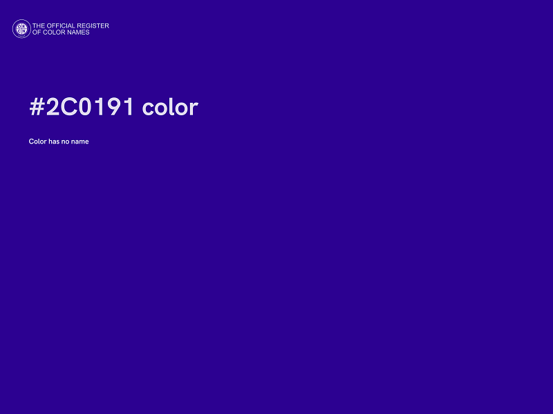 #2C0191 color image