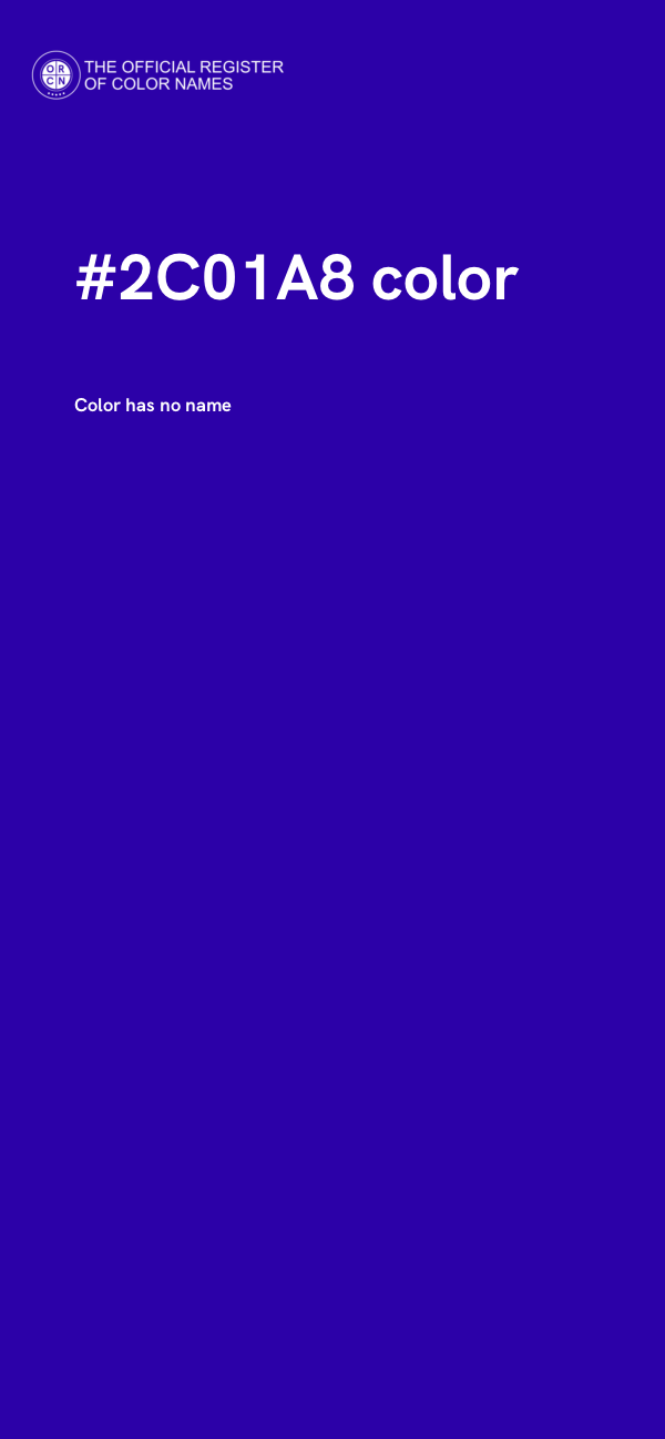 #2C01A8 color image