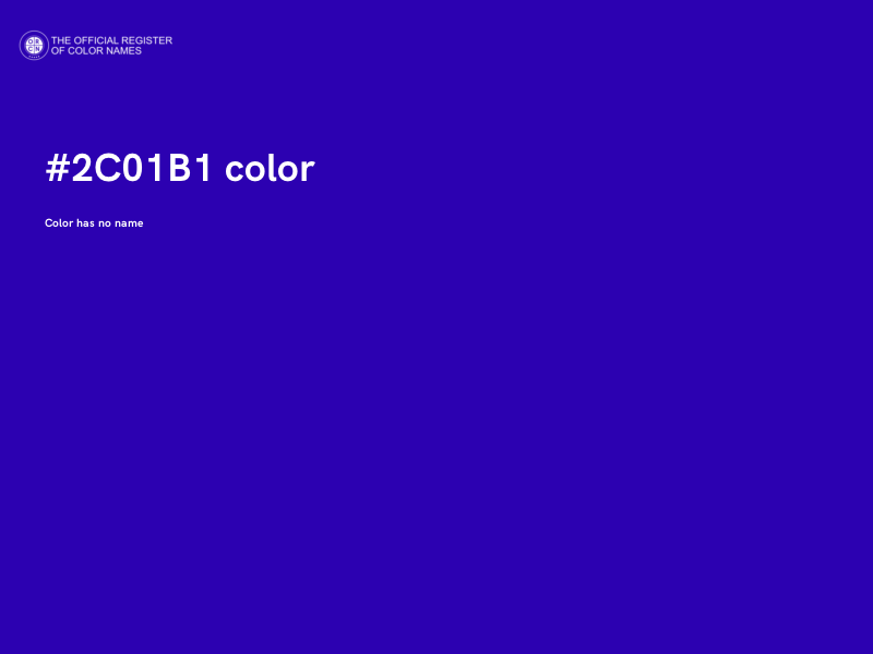 #2C01B1 color image