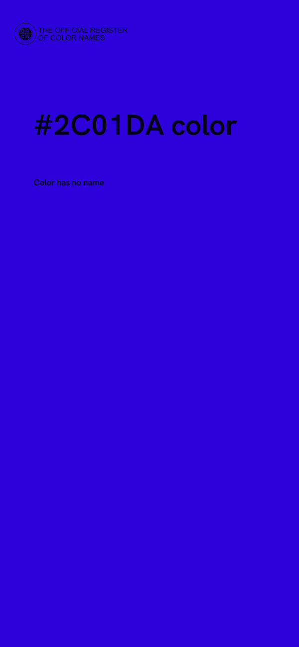 #2C01DA color image